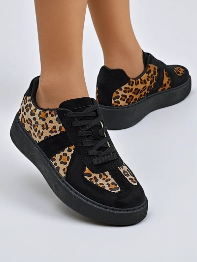 Royalfashion Dámské sportovní tenisky s leopardím vzorem Big Cat
