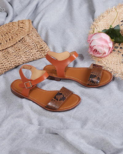 Босоніжки жіночі з верблюжим тисненням Xetera - Взуття