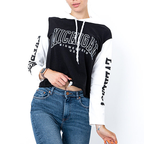 Чорно-біле худі з написами