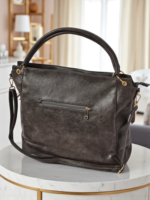 Жіноча шкіряна сумка Artemida Vera – сіра елегантність і функціональність