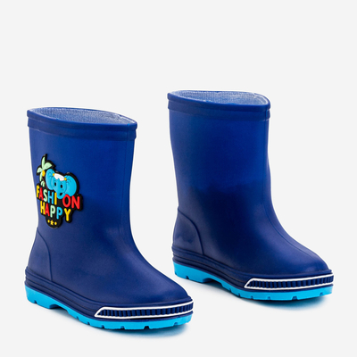 Темно-сині дитячі гумові чобітки Ukali