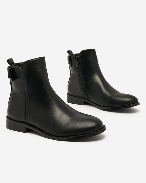 Royalfashion Чорні жіночі черевики a'la sztyblety з прикрасами Ederte