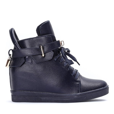 Темно-сині кросівки на внутрішньому танкетці Sinnea - Взуття