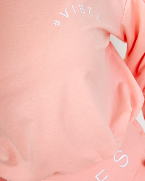 Спортивний жіночий рожевий комплект спортивного костюма з укороченим світшотом - Одяг