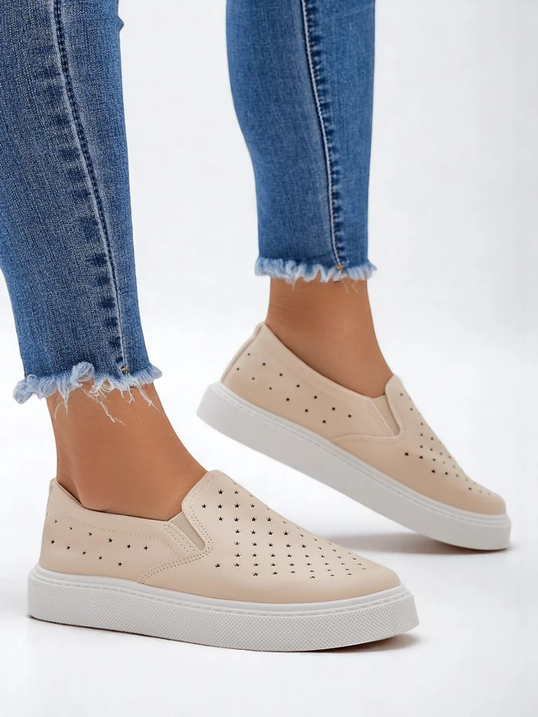 Royalfashion Dámské perforované sportovní šněrovací boty Vaned