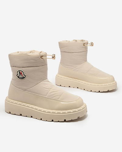 Royalfashion Dámské sněhule v krémové barvě Ireda