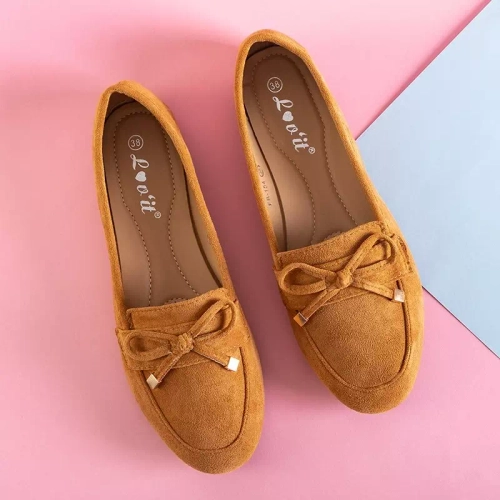 OUTLET Коричневі жіночі мокасини з бантом від Gasioa - Взуття