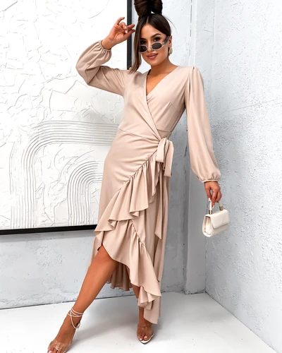 Midi šaty Royalfashion pro ženy s volánky