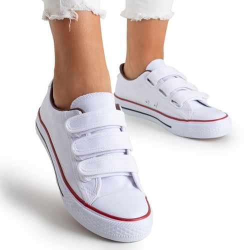 Білі жіночі кросівки на липучках Lozari - Взуття