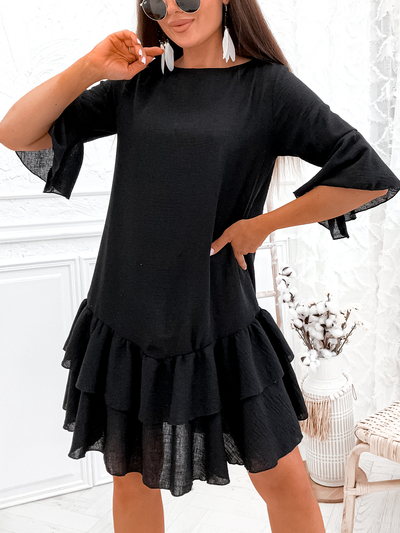 Royalfashion Lněné dámské mini šaty