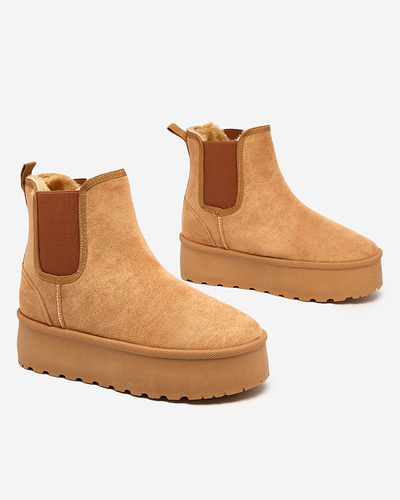 Royalfashion Коричневі жіночі черевики на платформі Stiellsia