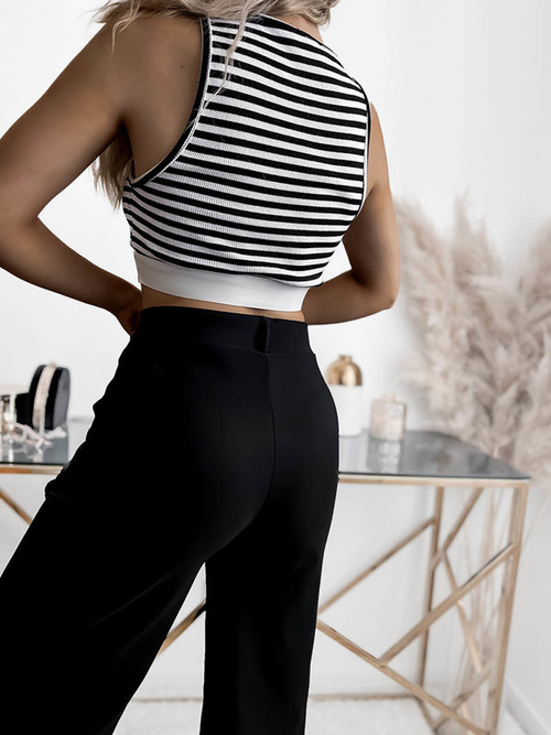 Широкі жіночі штани чорного кольору - Одяг