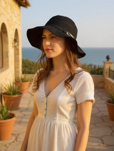 Royalfashion Dámský klobouk zdobený mašlí Lily Belle