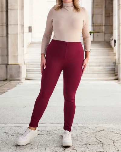 Royalfashion Dámské zateplené tregínové kalhoty PLUS SIZE