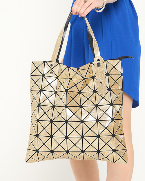 Золота срібляста блискуча сумка