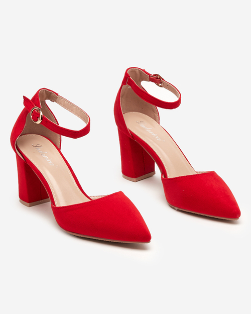 Червоні жіночі босоніжки на підборах Hareda