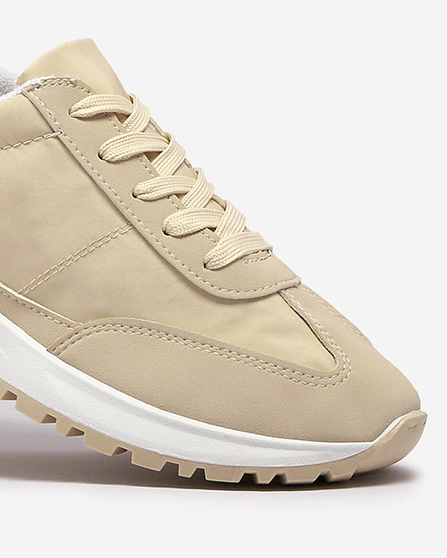 Жіночі бежеві спортивні кросівки на шнурівці Sweri - Взуття