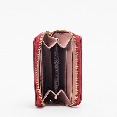 Dámská kaštanová malá peněženka s přívěskem na klíče - Příslušenství