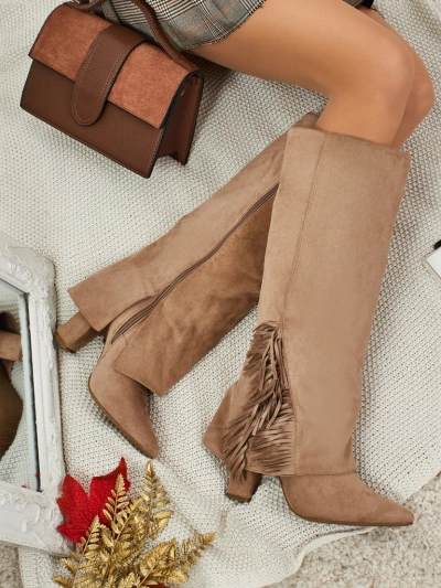 Жіночі козаки еко замшеві з халявою Rimolea