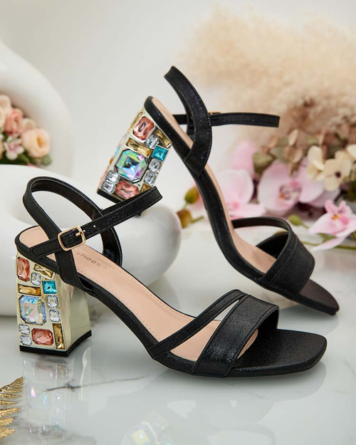 Жіночі босоніжки Royalfashion Solepte зі стразами