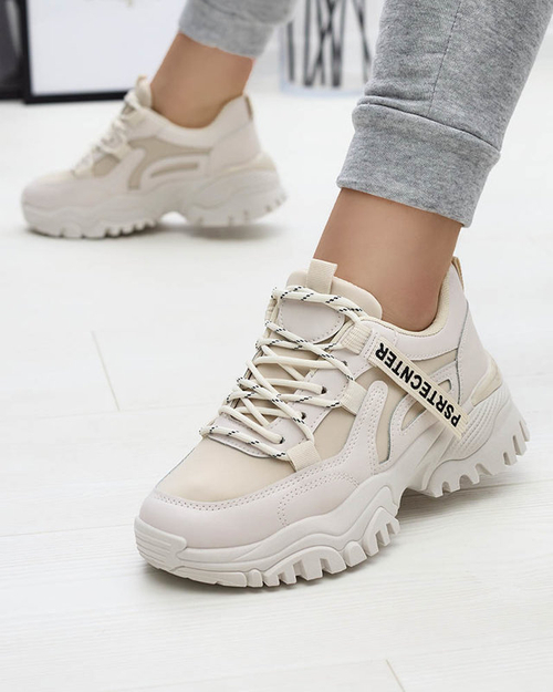 Бежеві жіночі кросівки спортивні Evilpo- Footwear