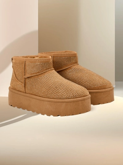 Royalfashion Beige dámské sněhule A'la UGGs Corob