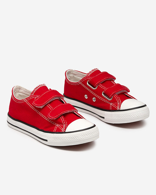 Червоні дитячі кеди на липучках Bovis