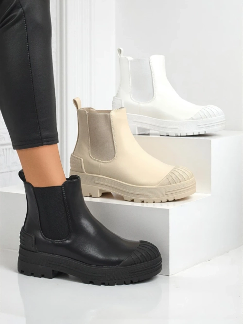 Ботильйони на платформі зі штучної шкіри Amber Veil