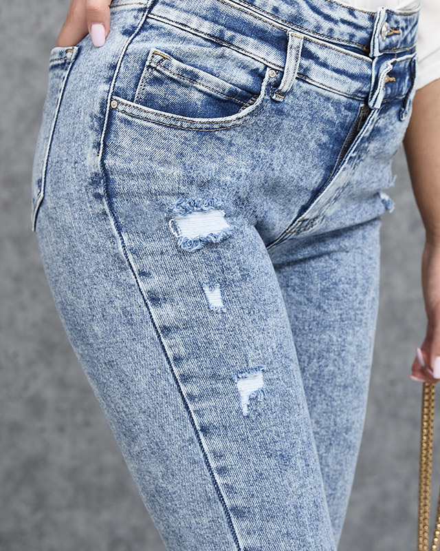 Modré dámské džíny - Oblečení