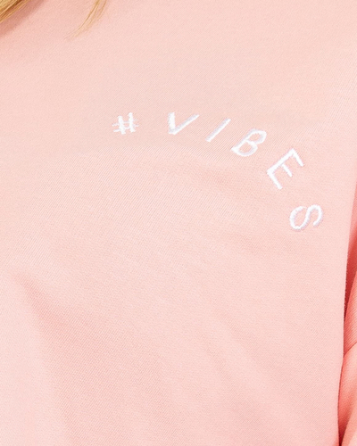Dámská růžová sportovní tepláková souprava s crop top mikinou - Oblečení