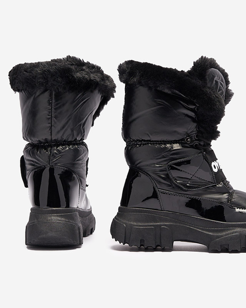 Черевики жіночі на плоскій підошві чорного кольору Sapollo- Взуття