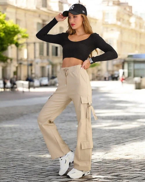 Жіночі тканинні бойові штани Royalfashion