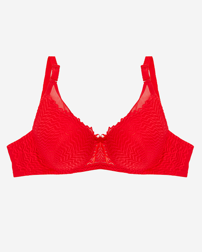 Жіночий червоний бюстгальтер з мереживом - Нижня білизна