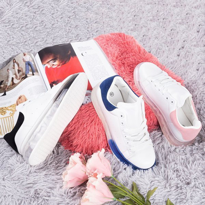 Bílo-modré tenisky se silnější podešví Judite - Obuv 1