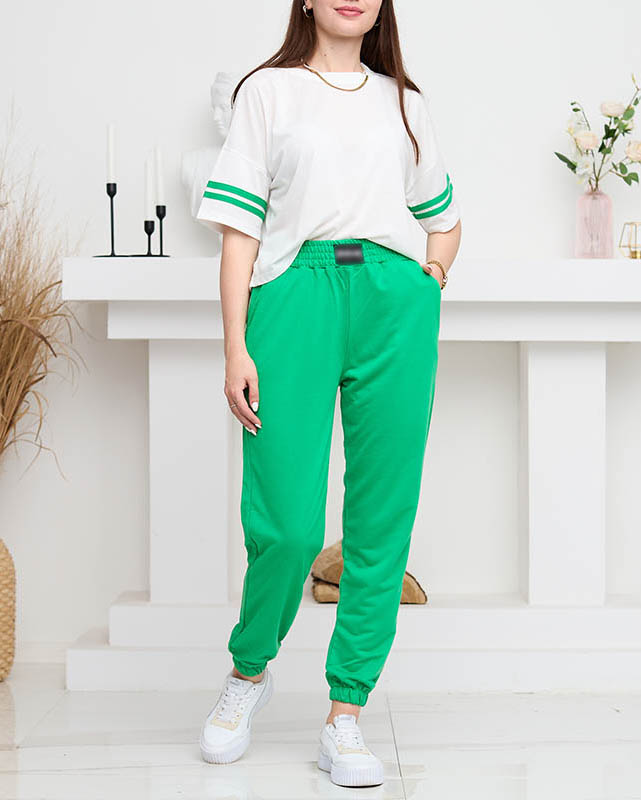 Zelenobílá dámská sportovní tepláková souprava - Oblečení