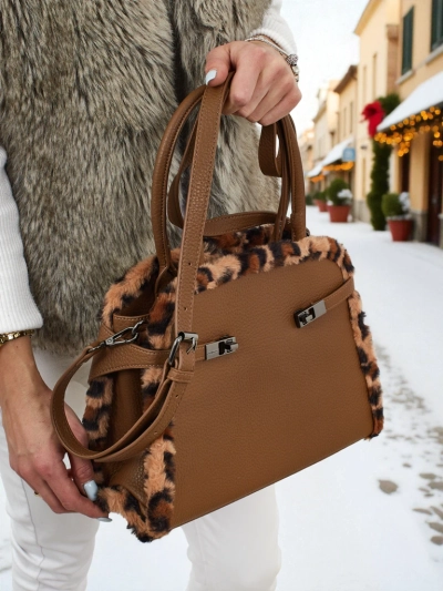 Malá dámská kabelka z eko kůže s panterkou Panthory