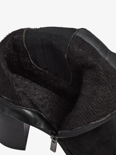 Dámské kotníkové boty eko semišové na sloupku Anell