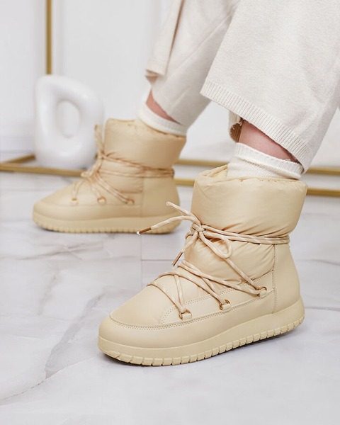 Royalfashion Dámské sněhule v béžové barvě Iredas