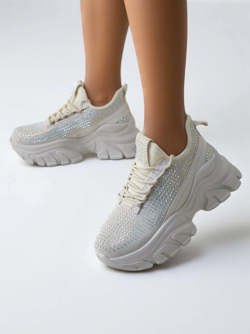 Royalfashion Жіночі спортивні кросівки з стразами Blysco