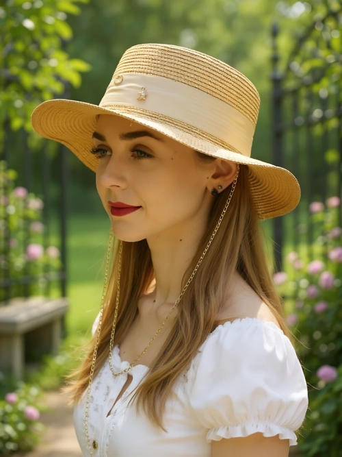 Royalfashion Жіночий солом'яний капелюх Grace Ribbon
