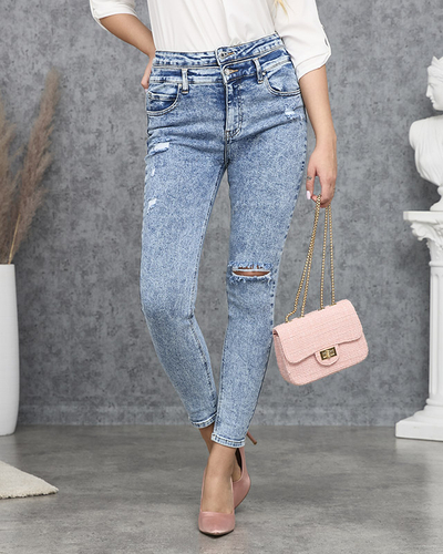 Modré dámské džíny - Oblečení