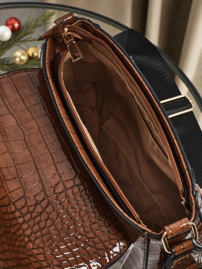 Dámská Kabelka Aurora Tmavě Hnědá Kožená Elegantní