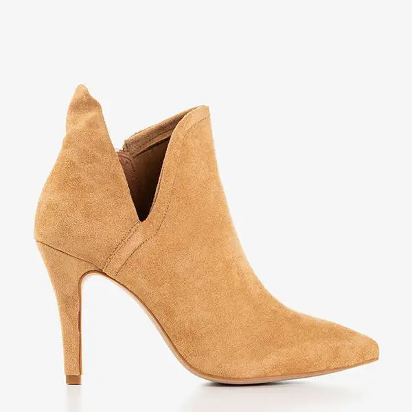 Hnědé dámské boty na vysokém podpatku Annalisa - Obuv