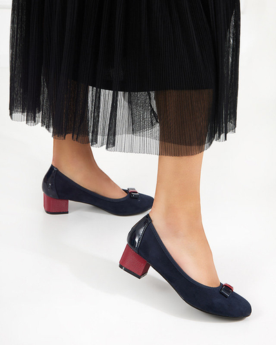 Tmavě modré dámské vysoké podpatky Sentiso - Obuv