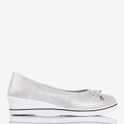 Срібна балерина на клині Морія - Взуття 1