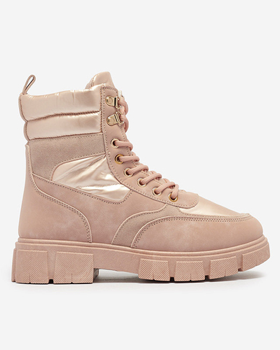 Růžové dámské zateplené boty Kasemi- Footwear