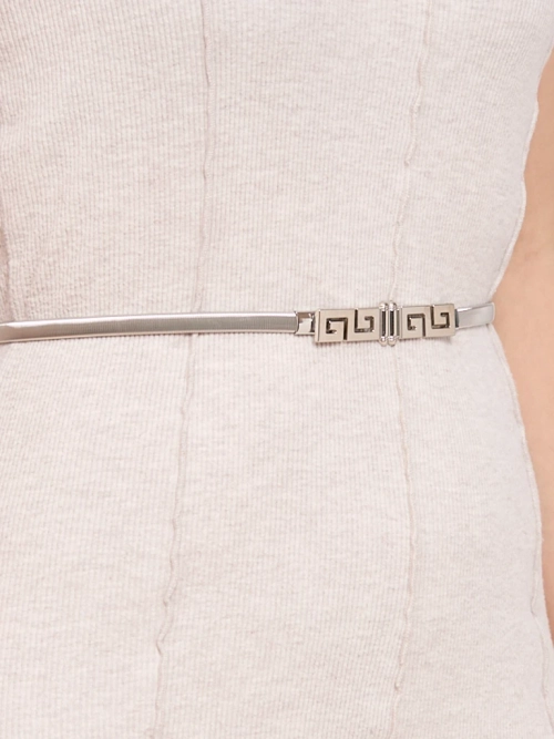 Жіночий металевий срібний пасок Heraklesa Greca glamour стильний 64-100 см