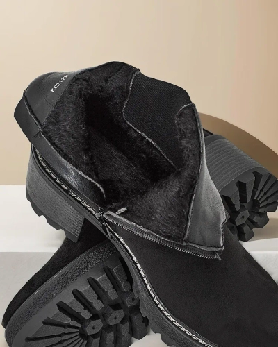 Dámské kotníkové boty Royalfashion Eco-suede na podpatku Segori