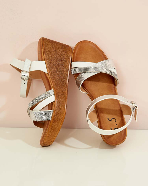 Royalfashion Жіночі босоніжки з цирконами Bozi