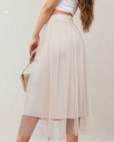 Жіноча двошарова спідниця міді Royalfashion